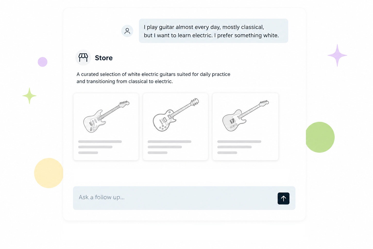 AI Mode example in a commerce store